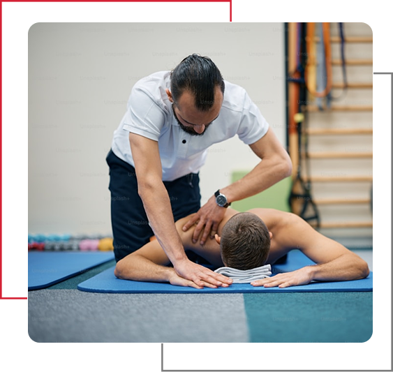 Client receiving chronic pain management support from personal trainer in Chigwell UK