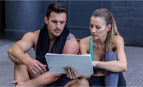 Wedding fitness transformation – couple training together